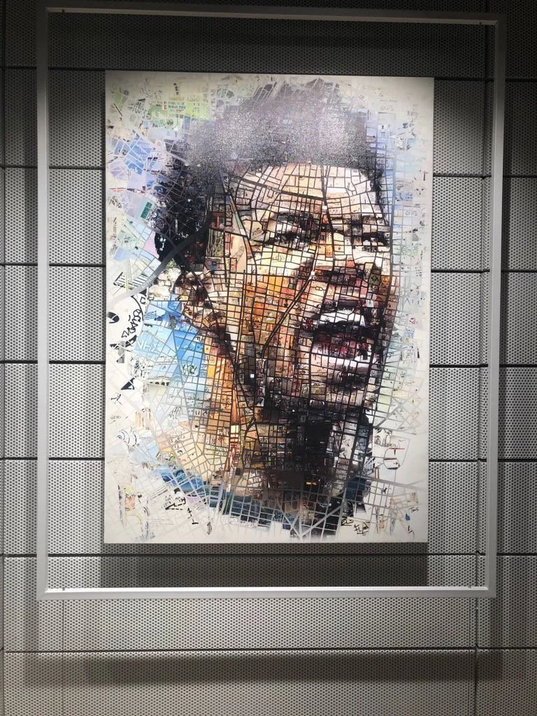   Giannis Antetokounmpo zone at Nike store – mosaic portrait  
