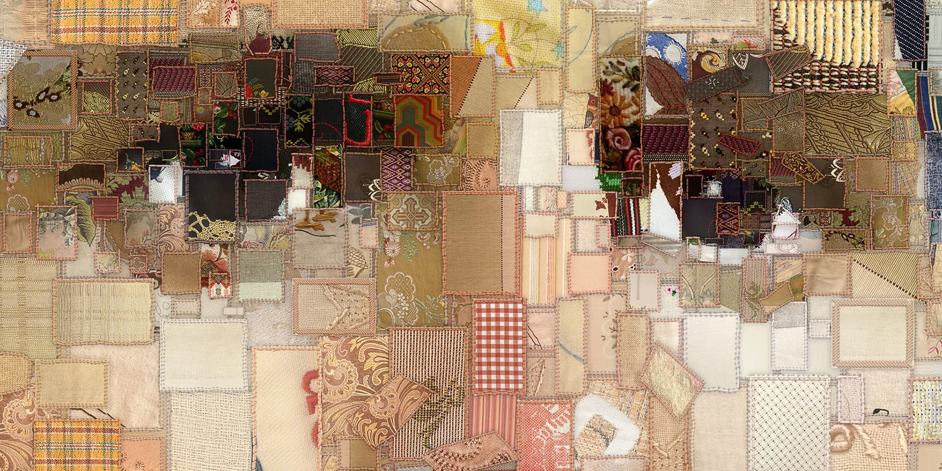   Traditional textile designs as mosaic tiles  