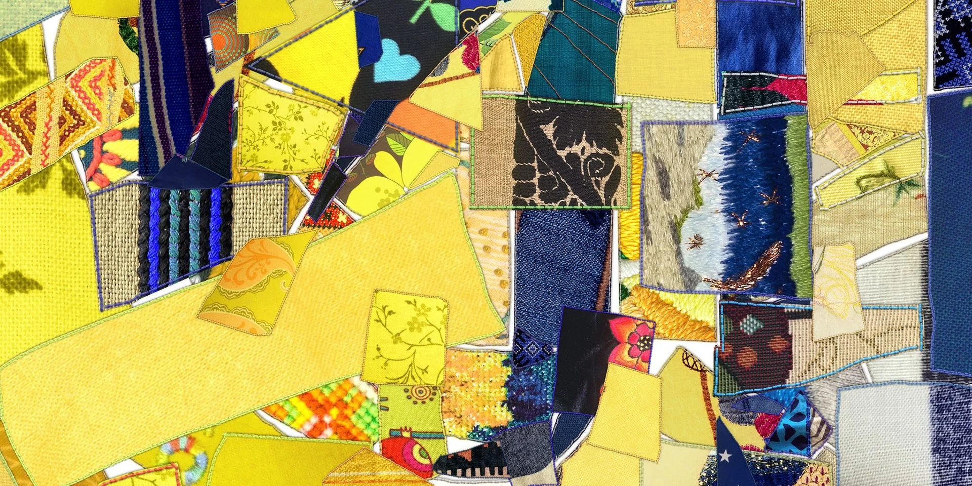   Traditional textile designs as mosaic tiles  
