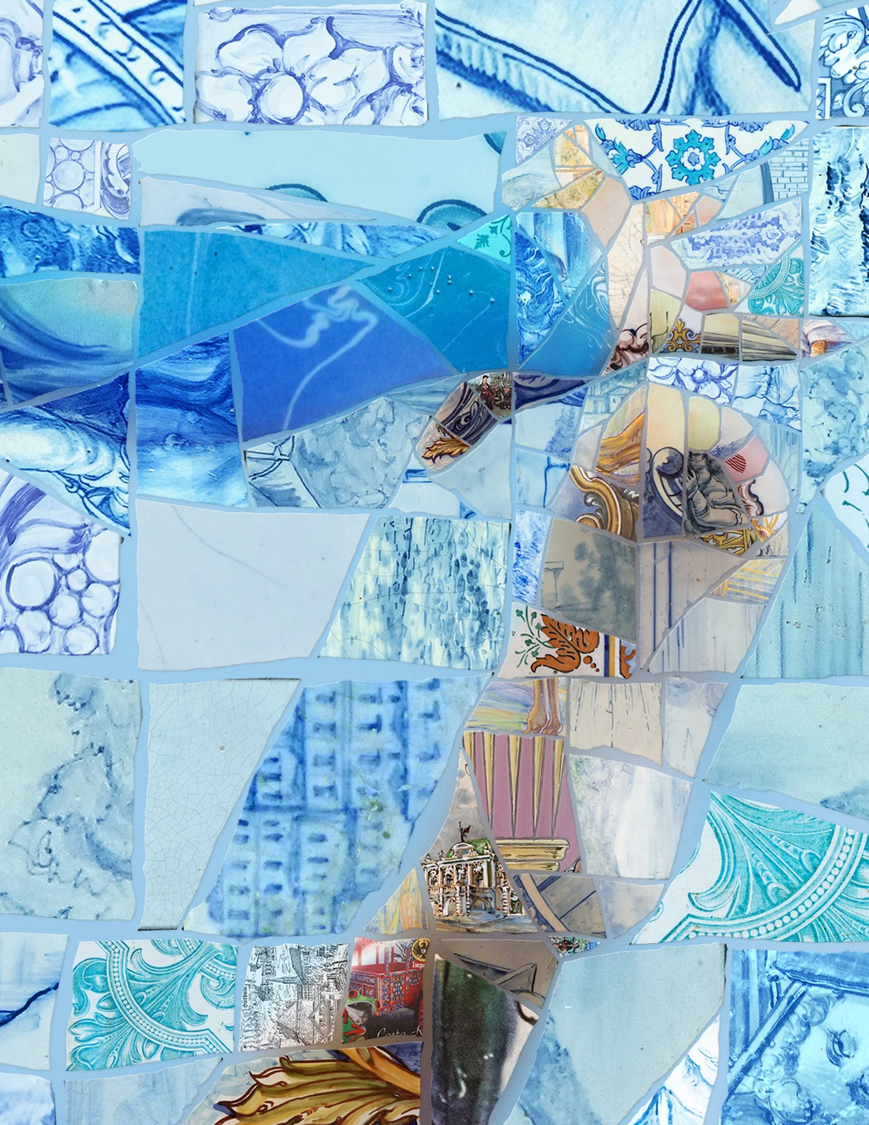  Olympic themed digital collage with ceramics 