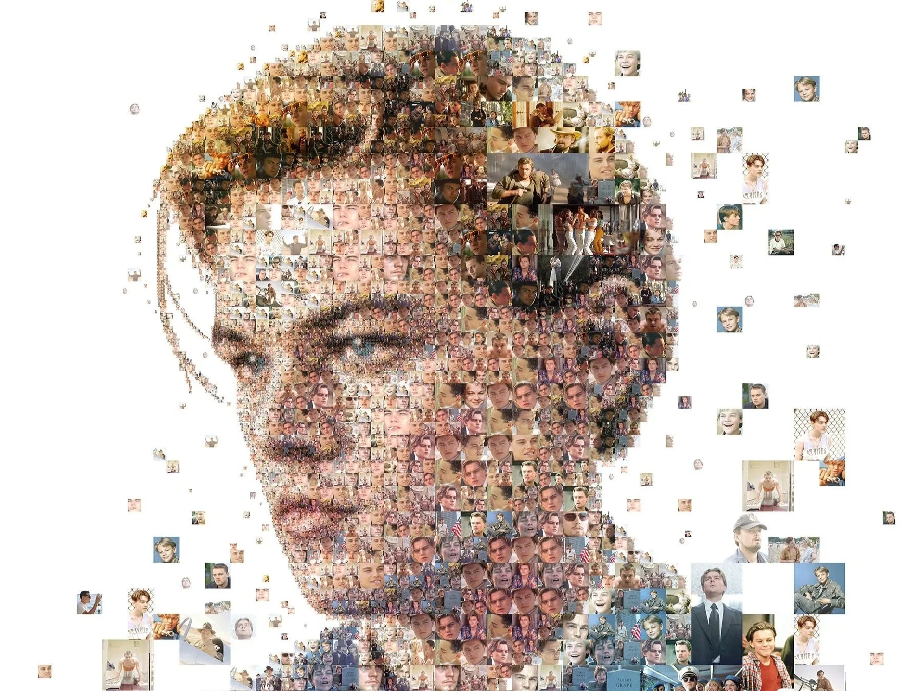 Happy 40th birthday, Leonardo! A mosaic portrait for Glamour UK.
