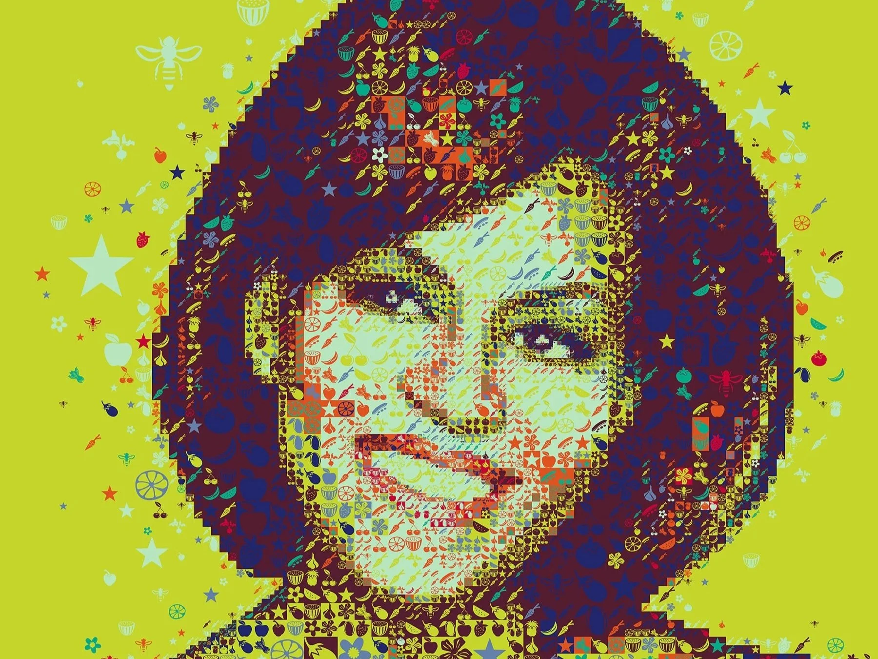 A colorful Michelle Obama for Hemispheres magazine