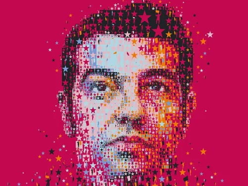 Alexis Tsipras Stars and Flags Mosaic, MONO