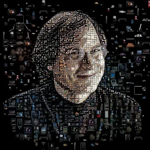 Steve Jobs Mosaic of Apple Products, Discover