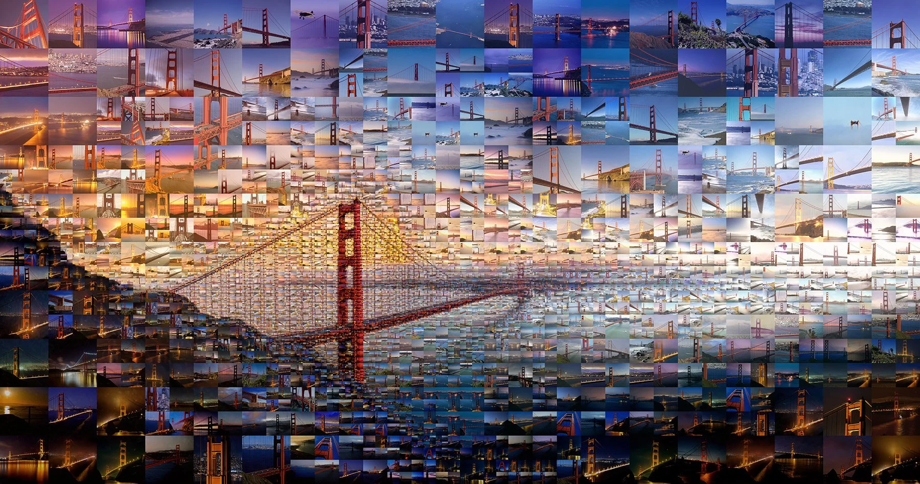   San Francisco, USA Mosaic illustration  