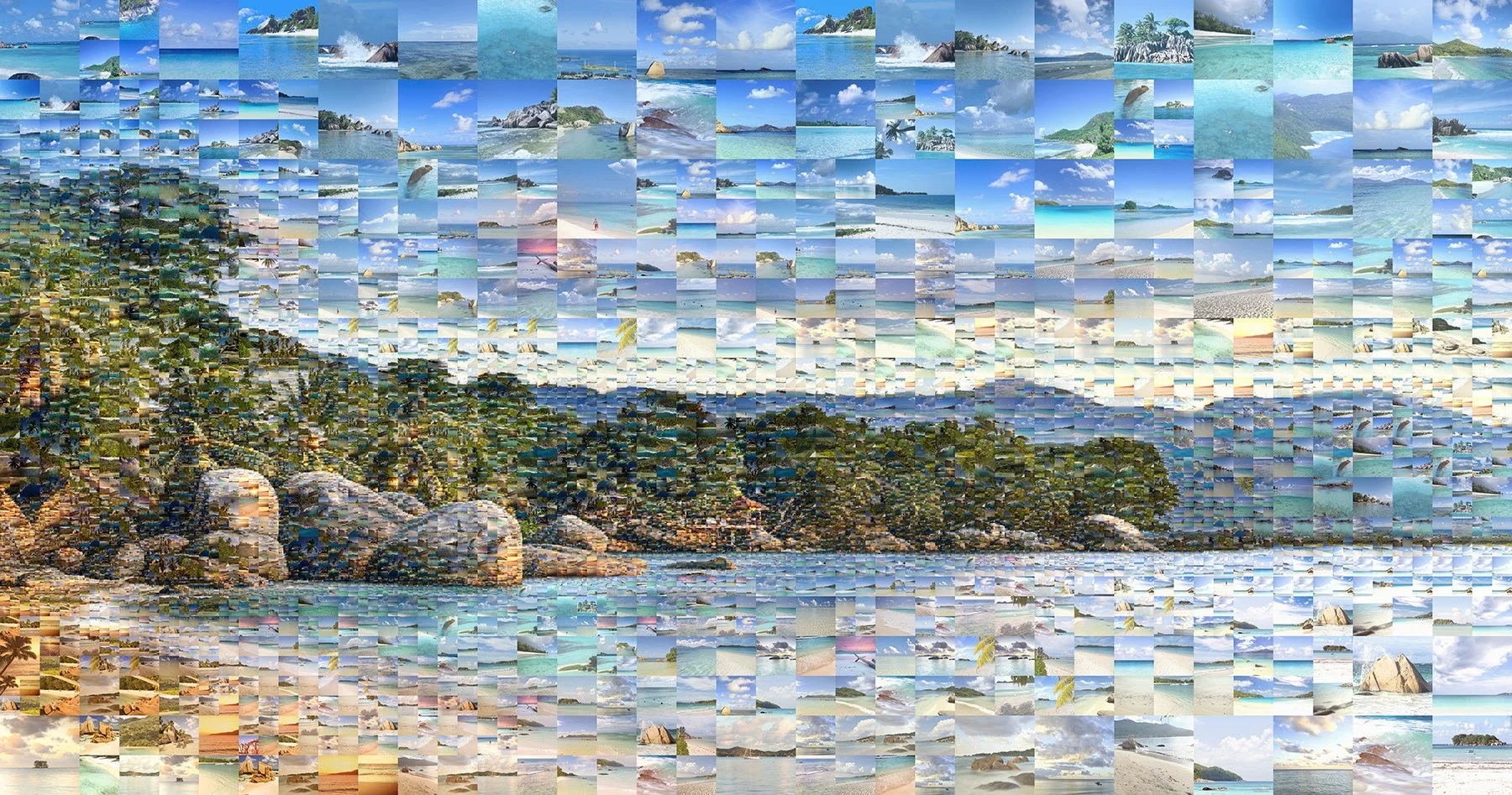   Seychelles mosaic illustration  