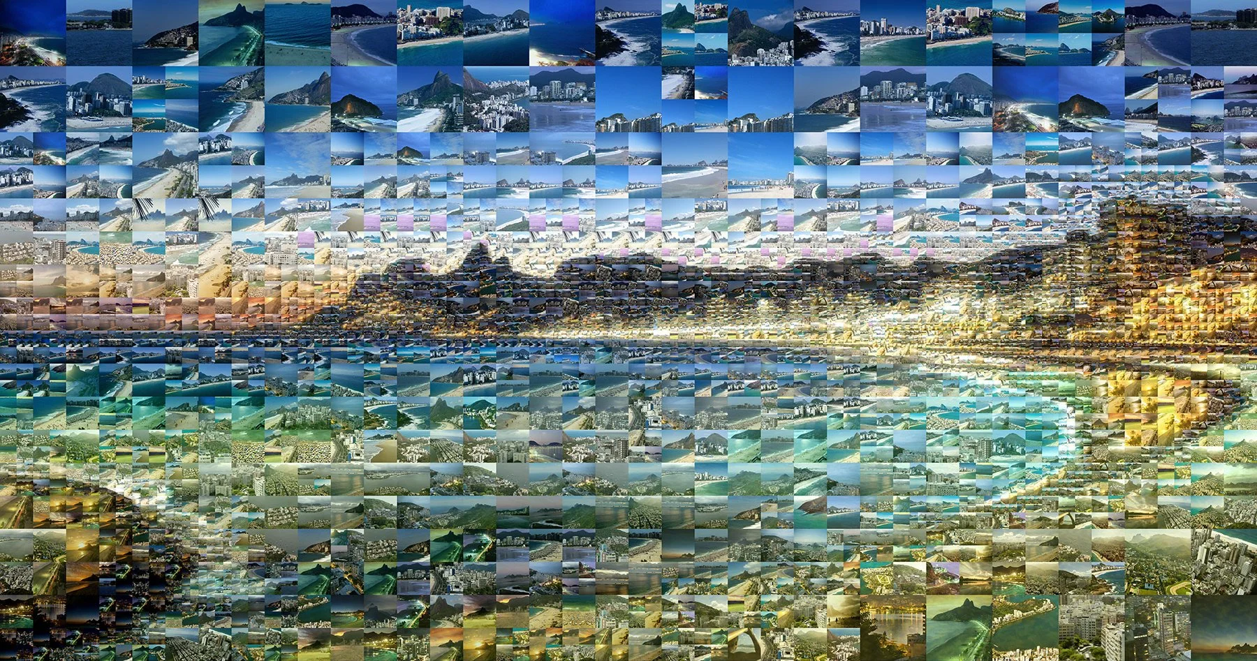   Rio de Janeiro, Brazil, mosaic illustration  