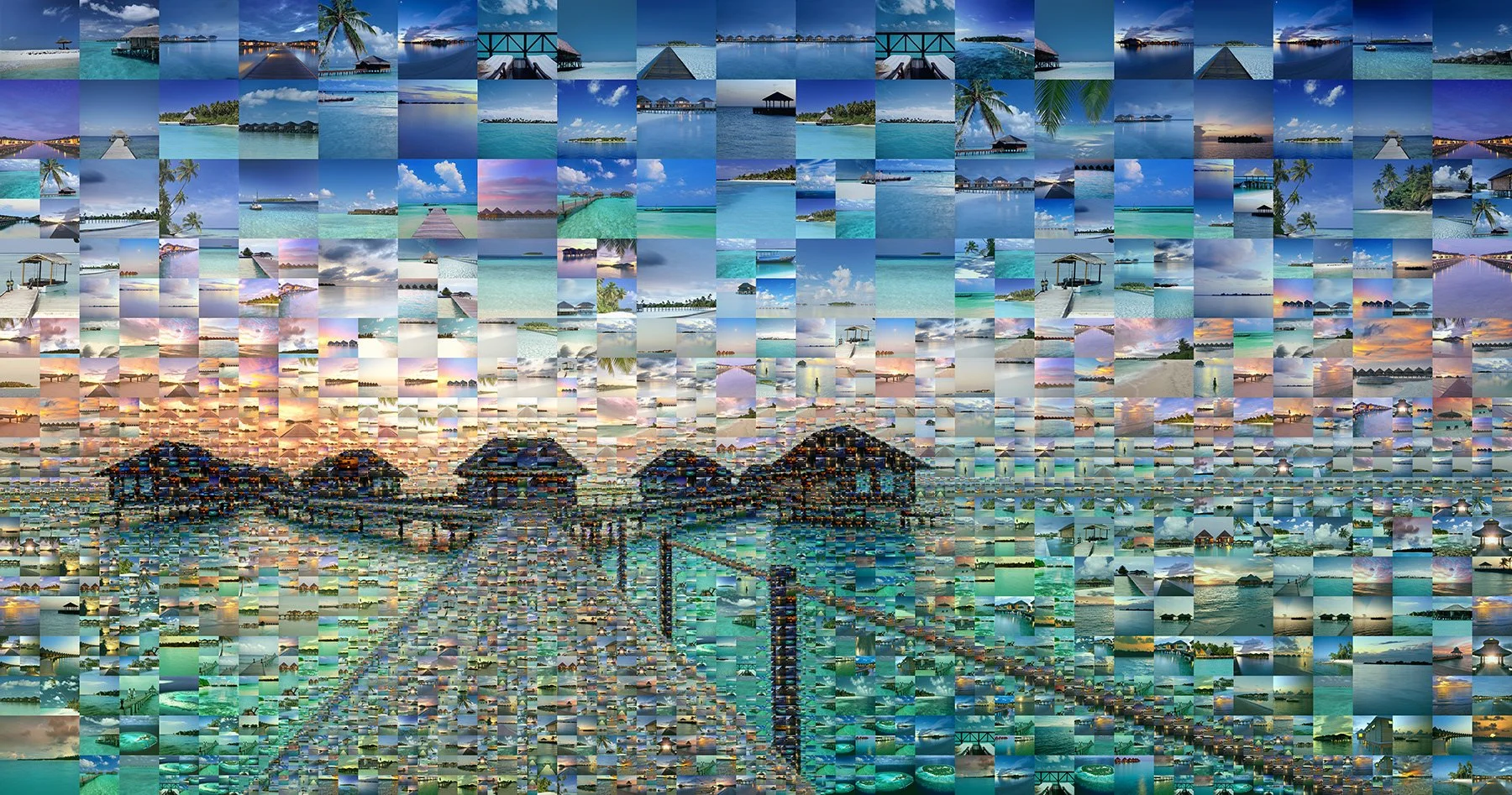   Maldives mosaic illustration  
