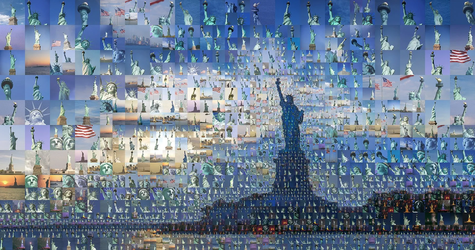   New York City, USA Mosaic illustration  