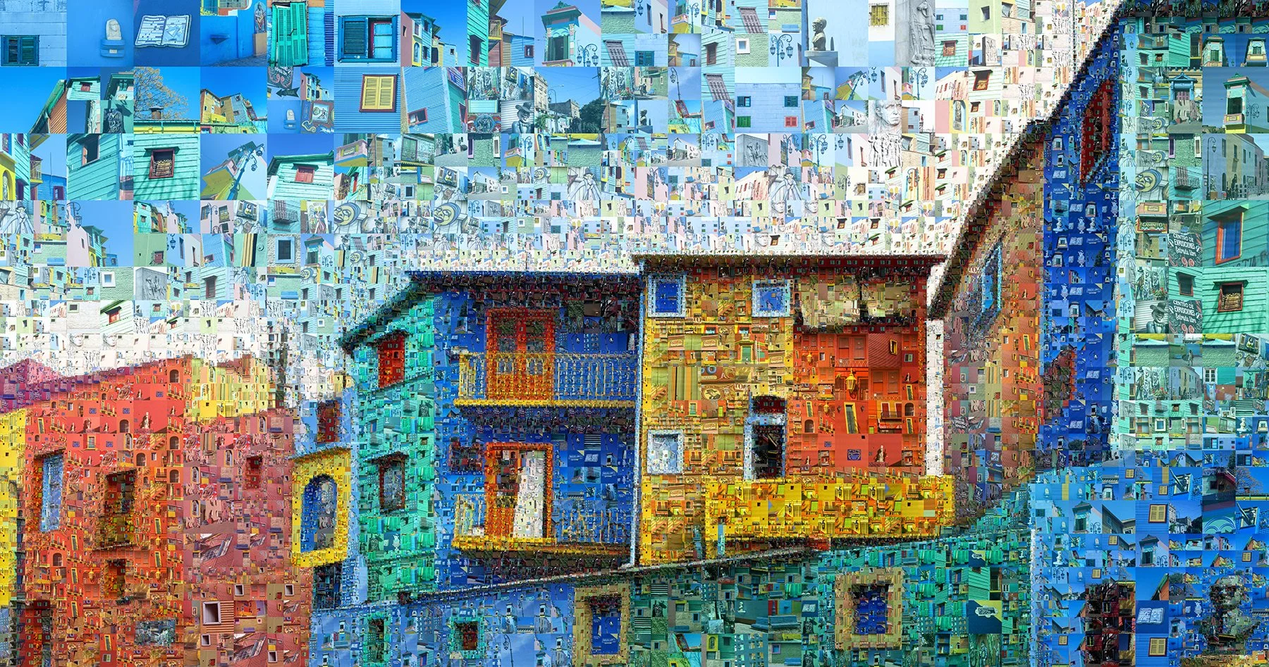   Buenos Aires, Argentina, mosaic illustration  