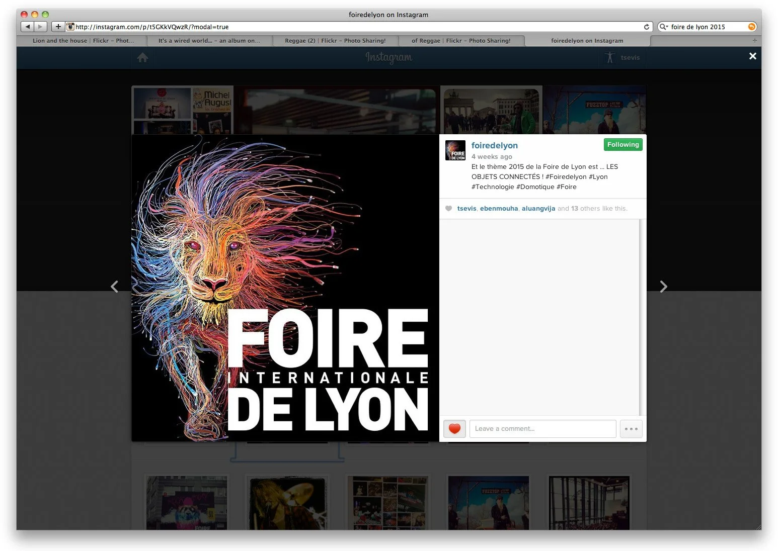   The Instagram account (designed by Publicis Activ Lyon)  