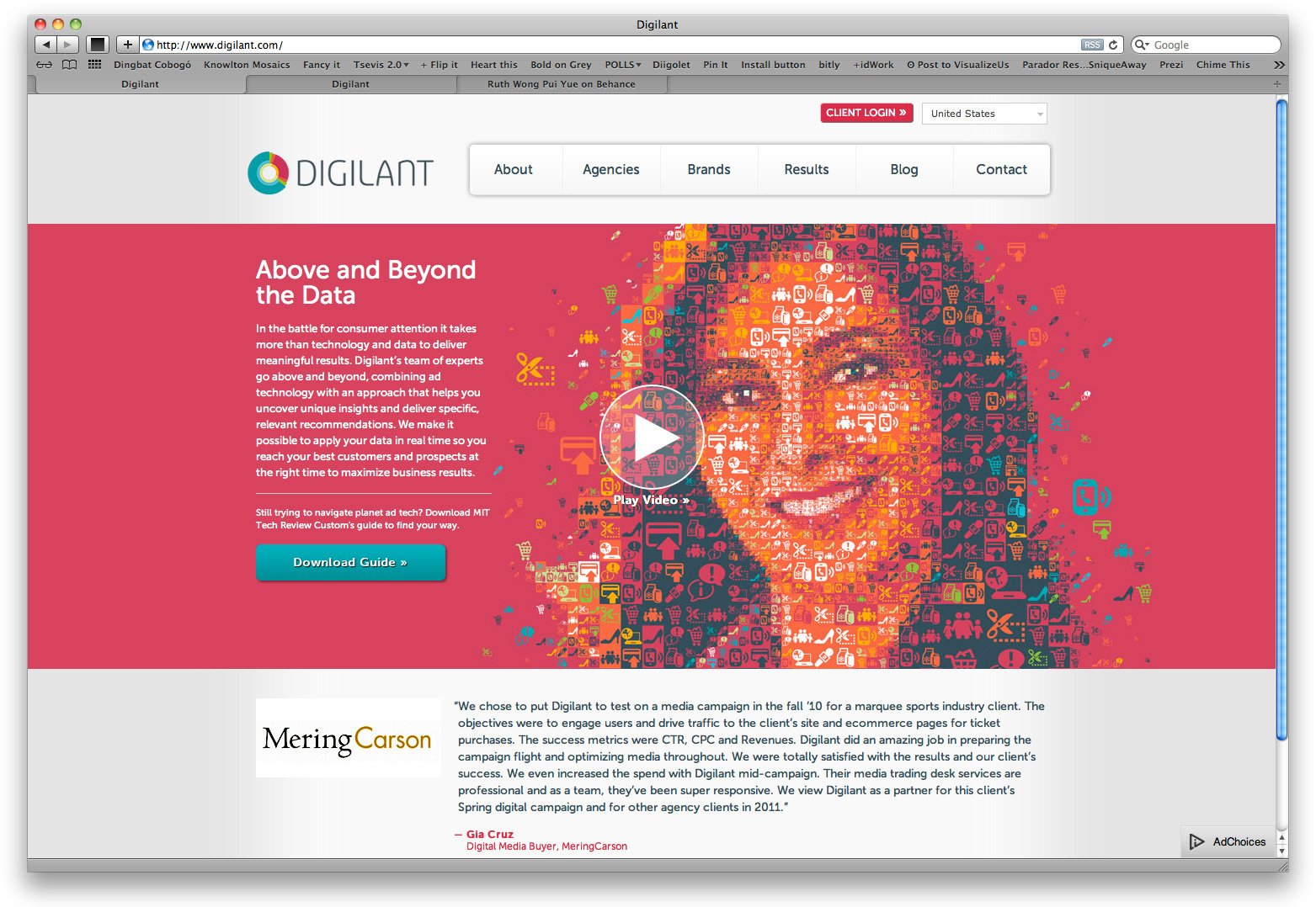    Digilant.com   's front page.  