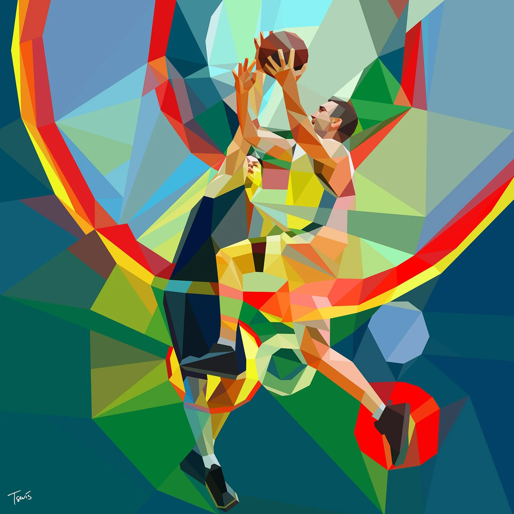  Neo-futuristic basketball players 