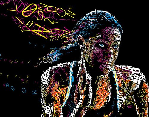 Chariots of Color 2012 Typographic Mosaics