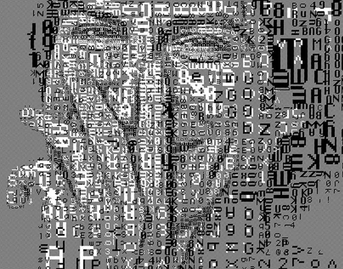Steve Jobs 1 Bit Mac Font Mosaics
