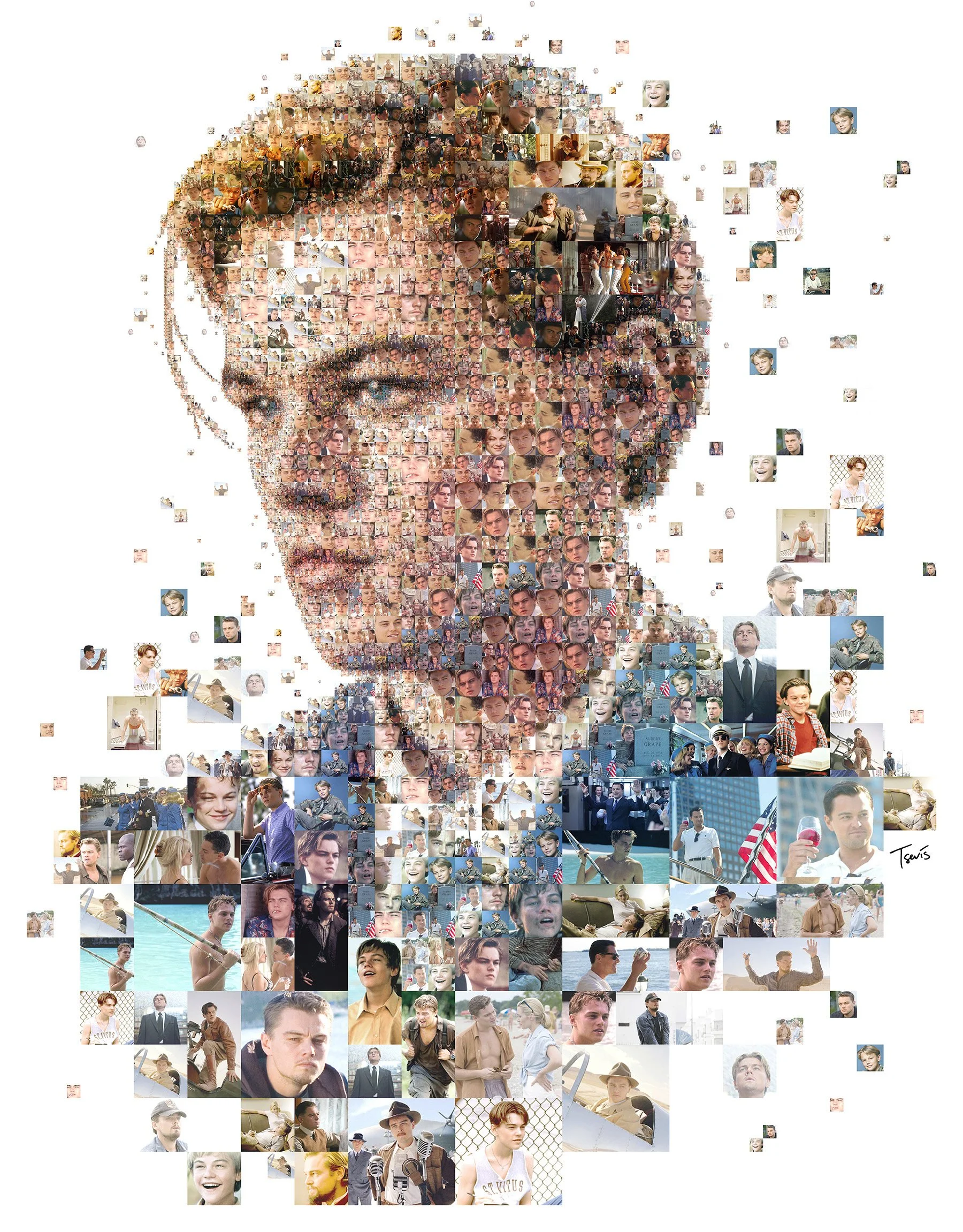 Leonardo DiCaprio film mosaic