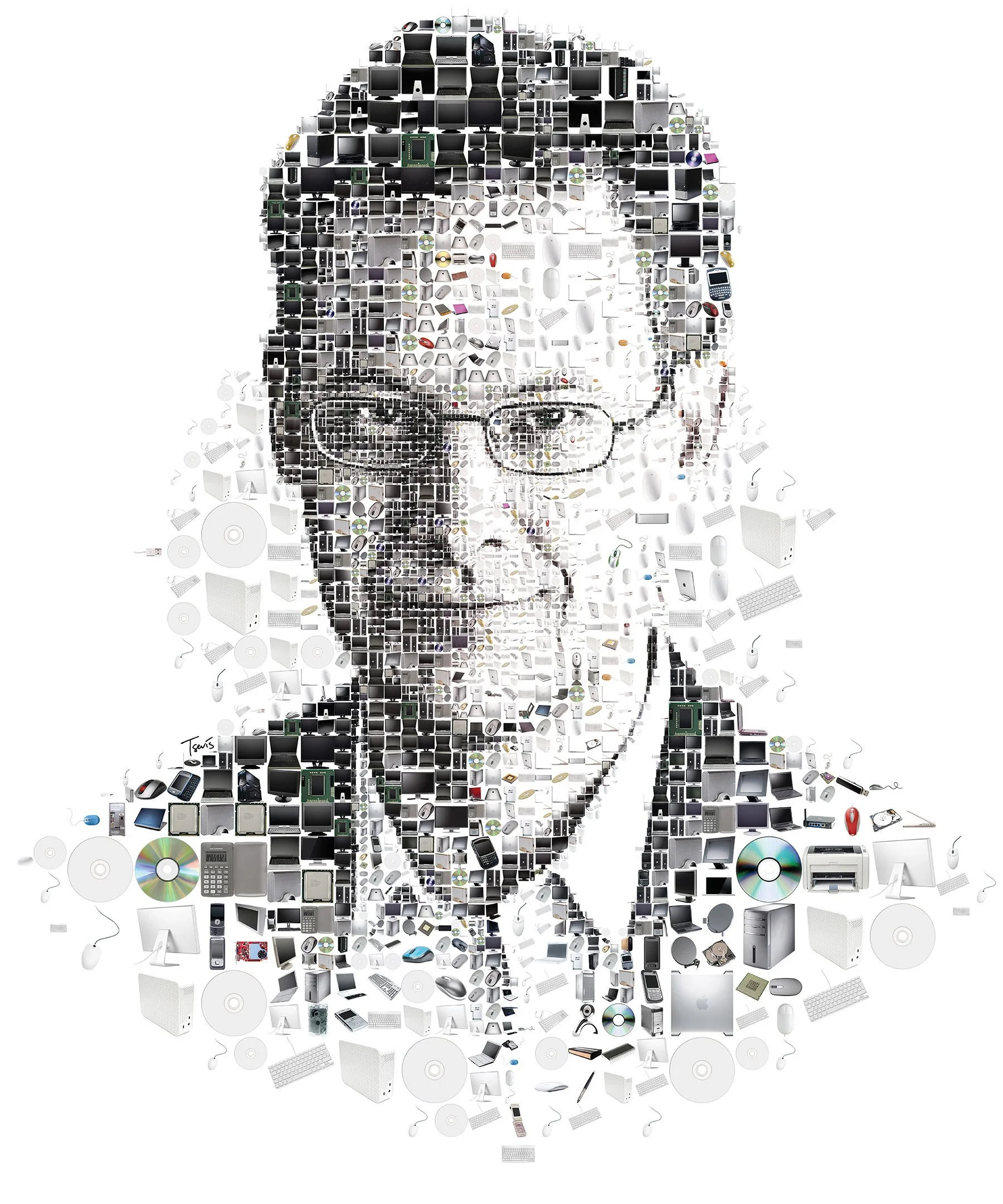 Nicholas Carr mosaic – technology writer from computers