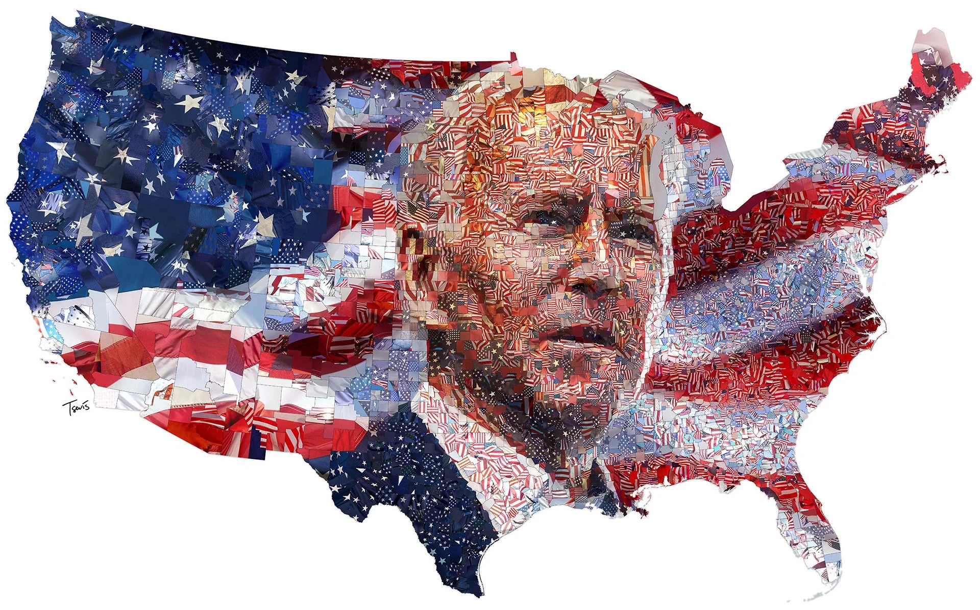 Biden's portrait as a digital artwork for the 2020 presidential campaign
