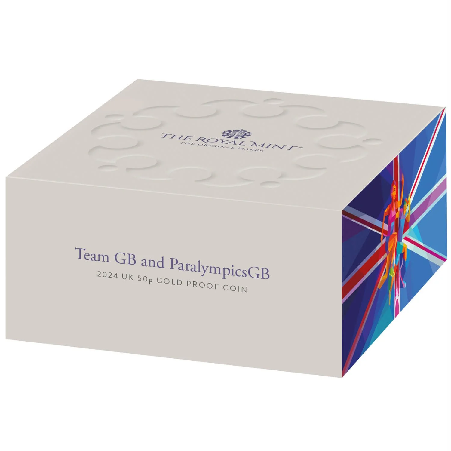 Box for the Olympic coin, sports digital graphics
