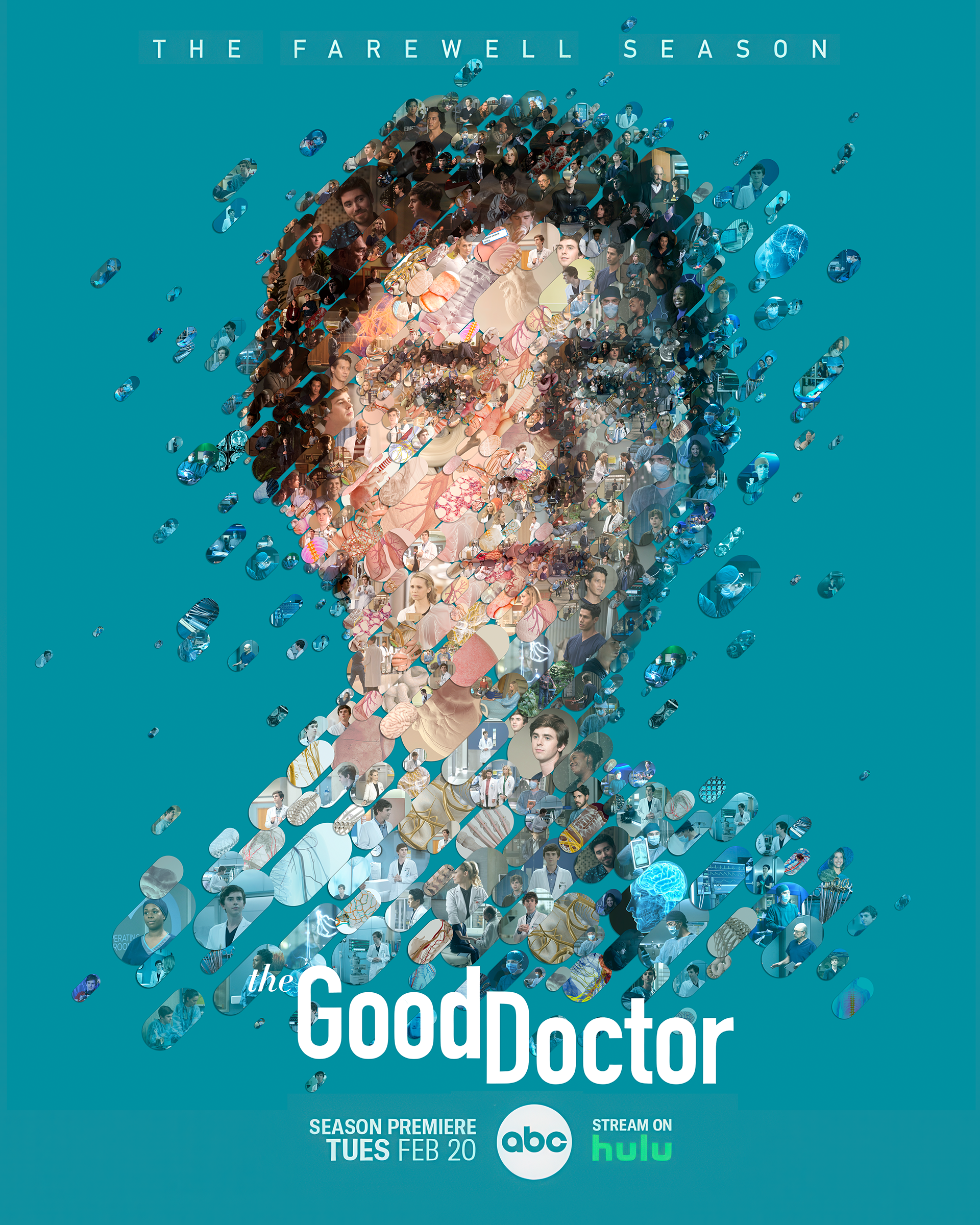 The Good Doctor TV series mosaic artwork poster, digital illustration.