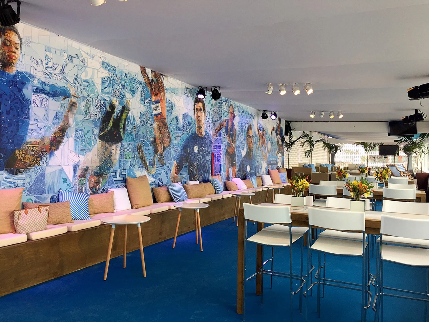 Large-scale mural installation for the Olympic Games