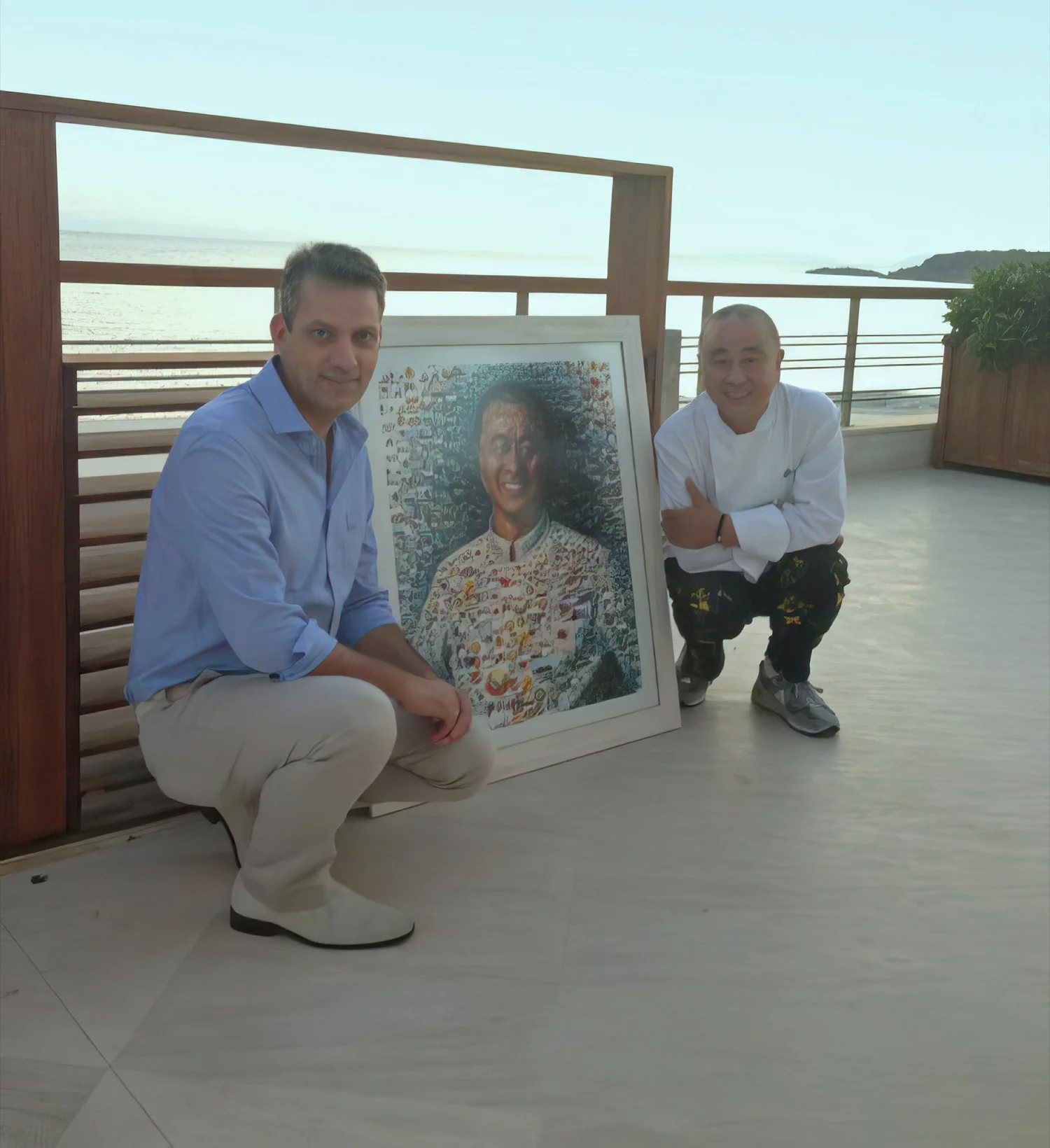 A bespoke mosaic portrait for the Japanese-Peruvian chef Nobu Matsuhisa for unique gifting