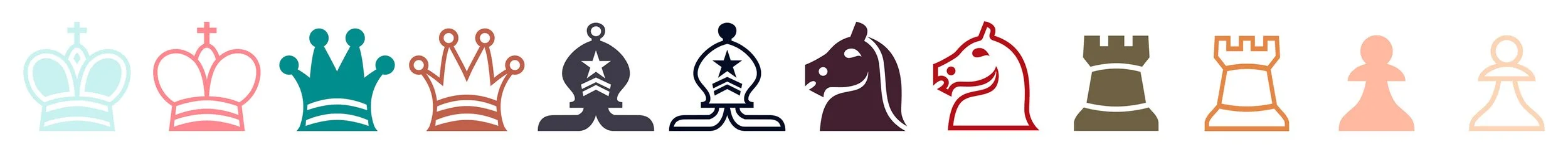 Digital chess figures for The Queen's Gambit movie mosaic project