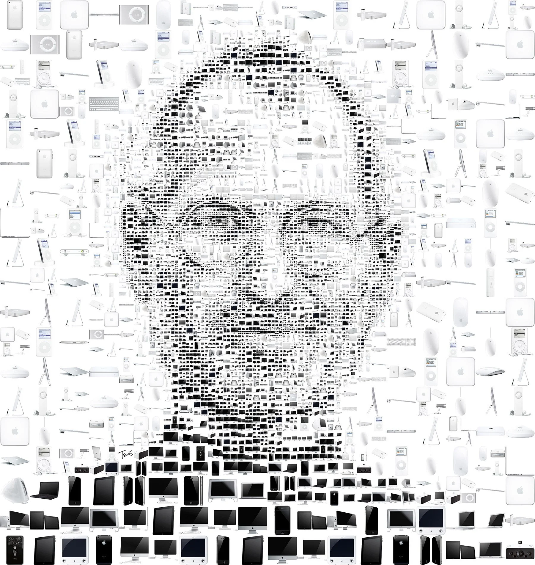 The twin portraits of Steve Jobs