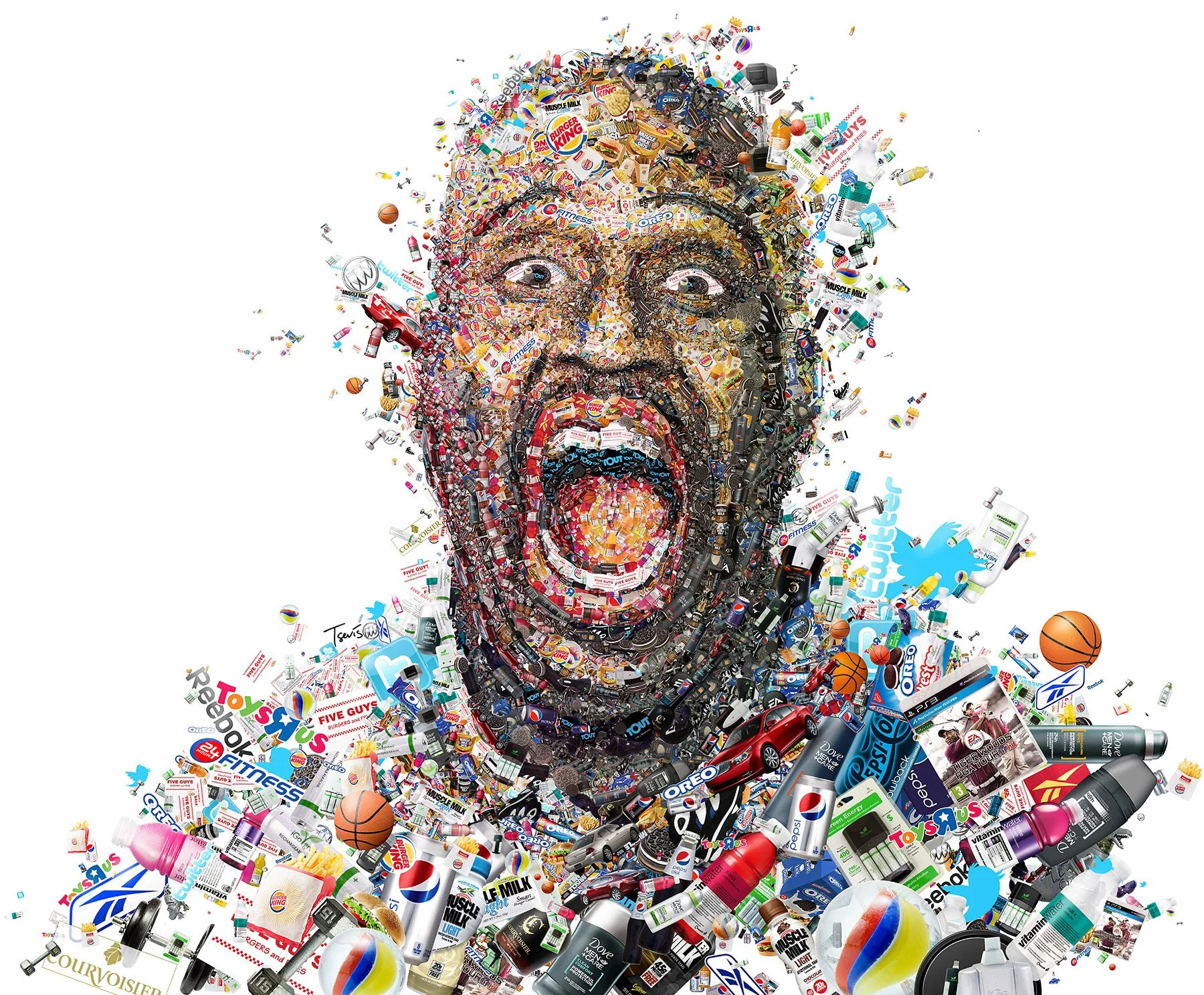 Shaquille O'Neal brand mosaic