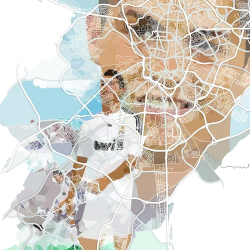 Cristiano Ronaldo Madrid Map Illustration, Real Madrid
