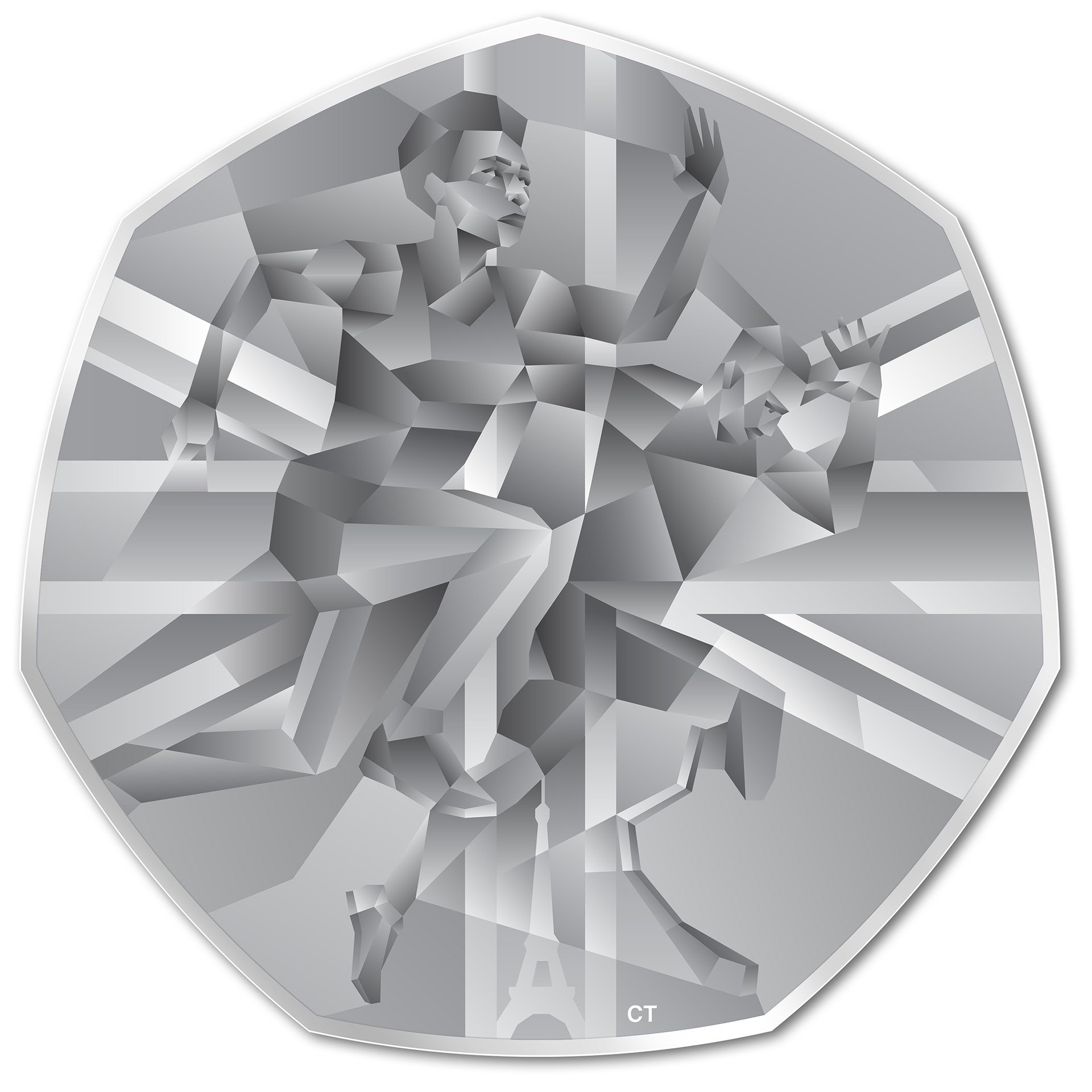 Team GB Paris 2024 coin illustration by the Royal Mint