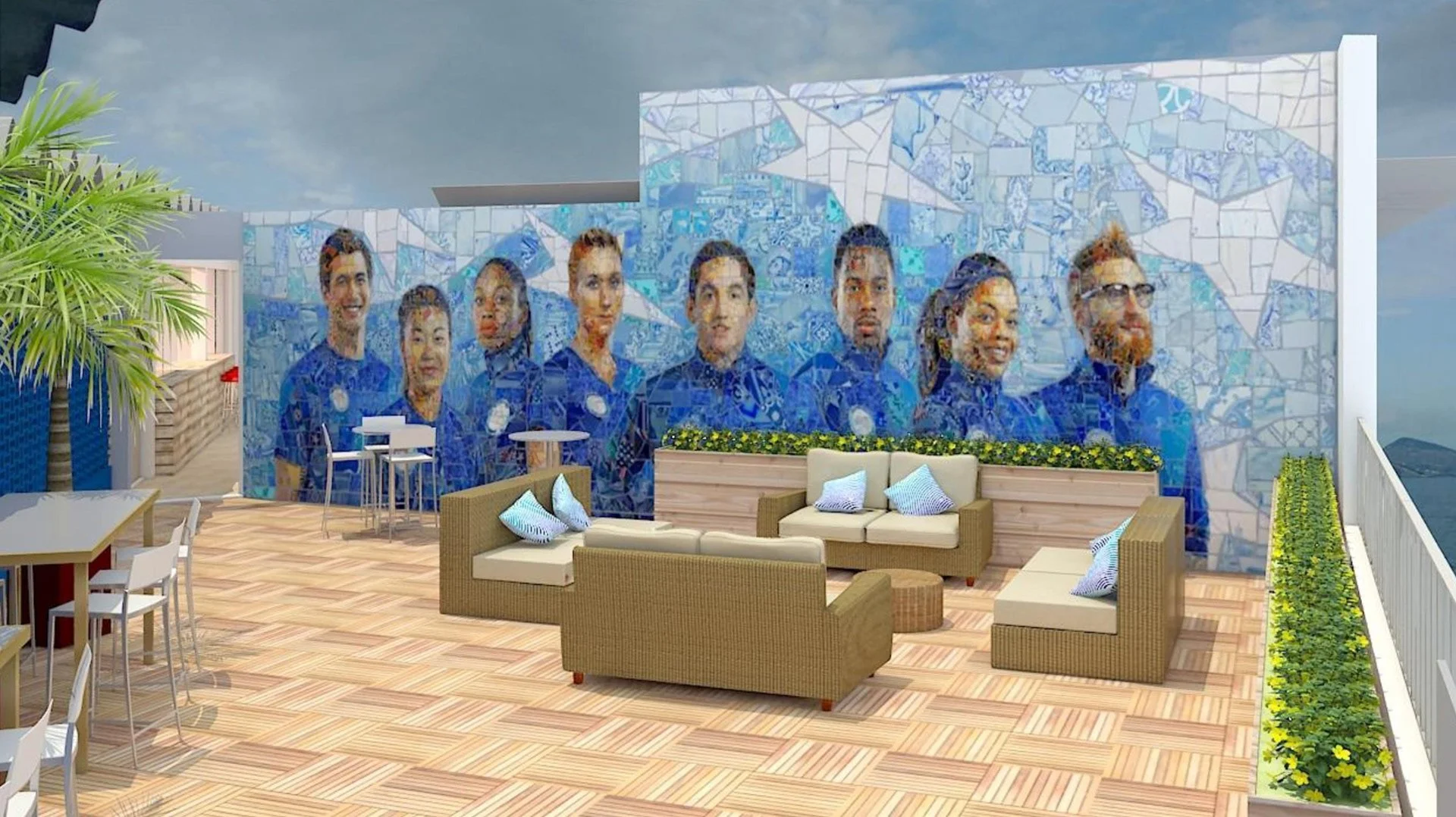 Rio inspired collage mural art for Olympic Games