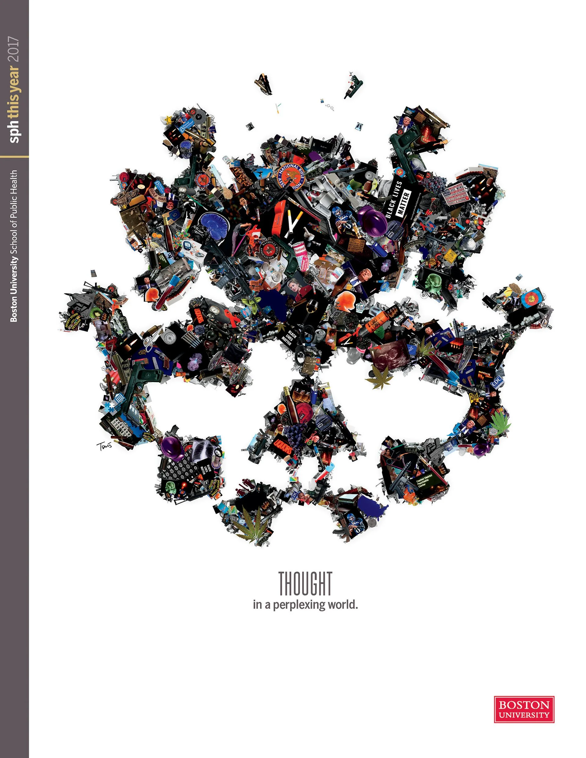 University magazine cover mosaic