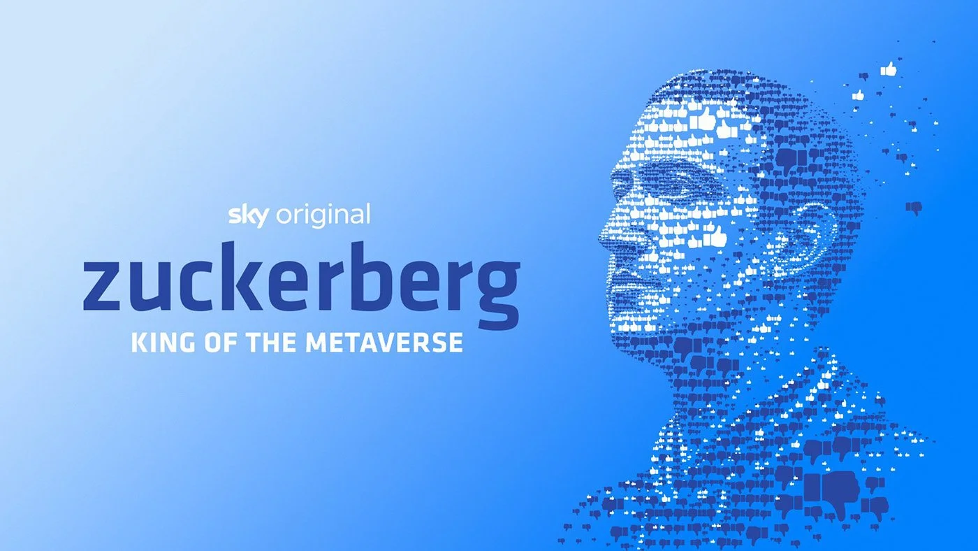 Mosaic portrait of Mark Zuckerberg created with like and dislike icons for television