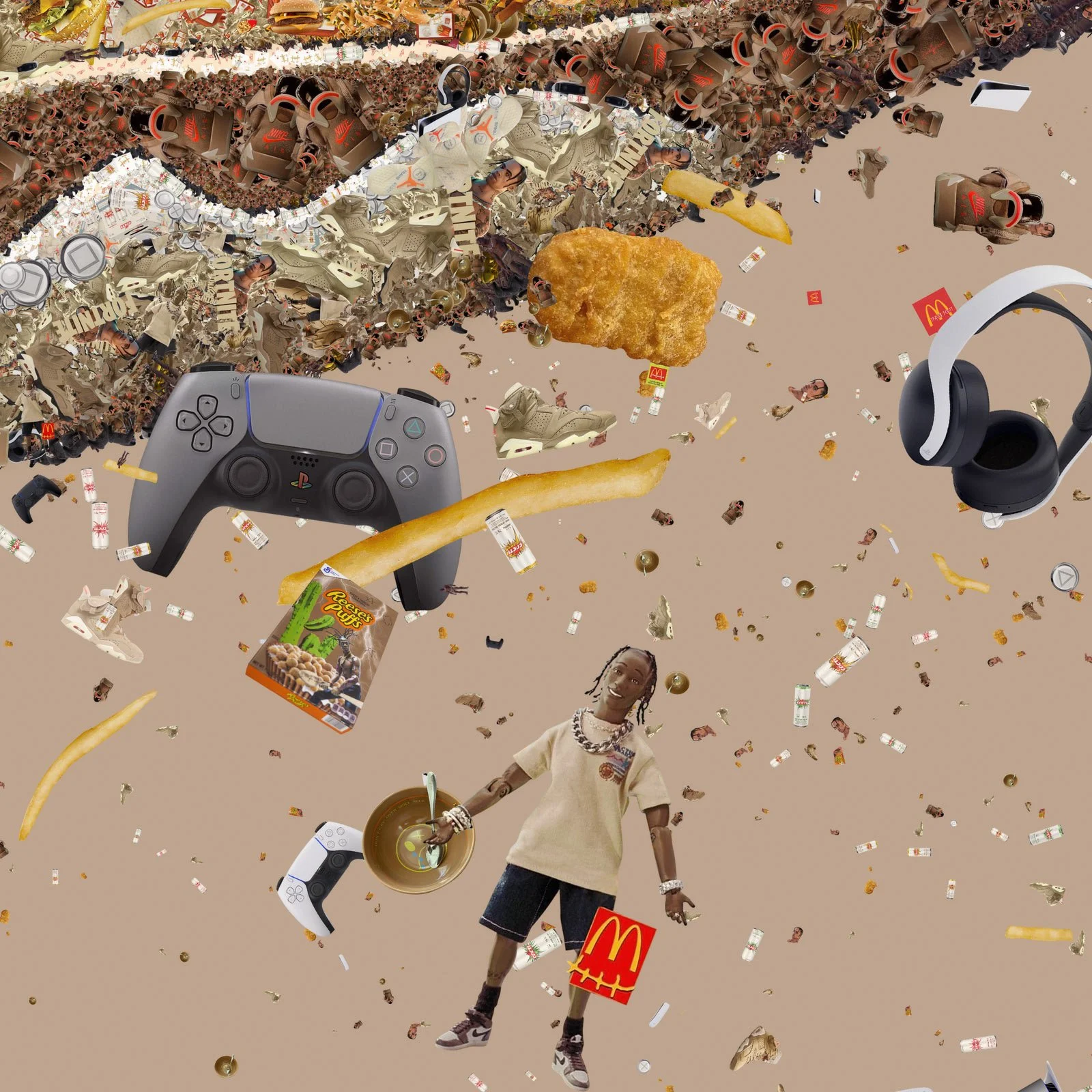 Travis' products mosaic illustration