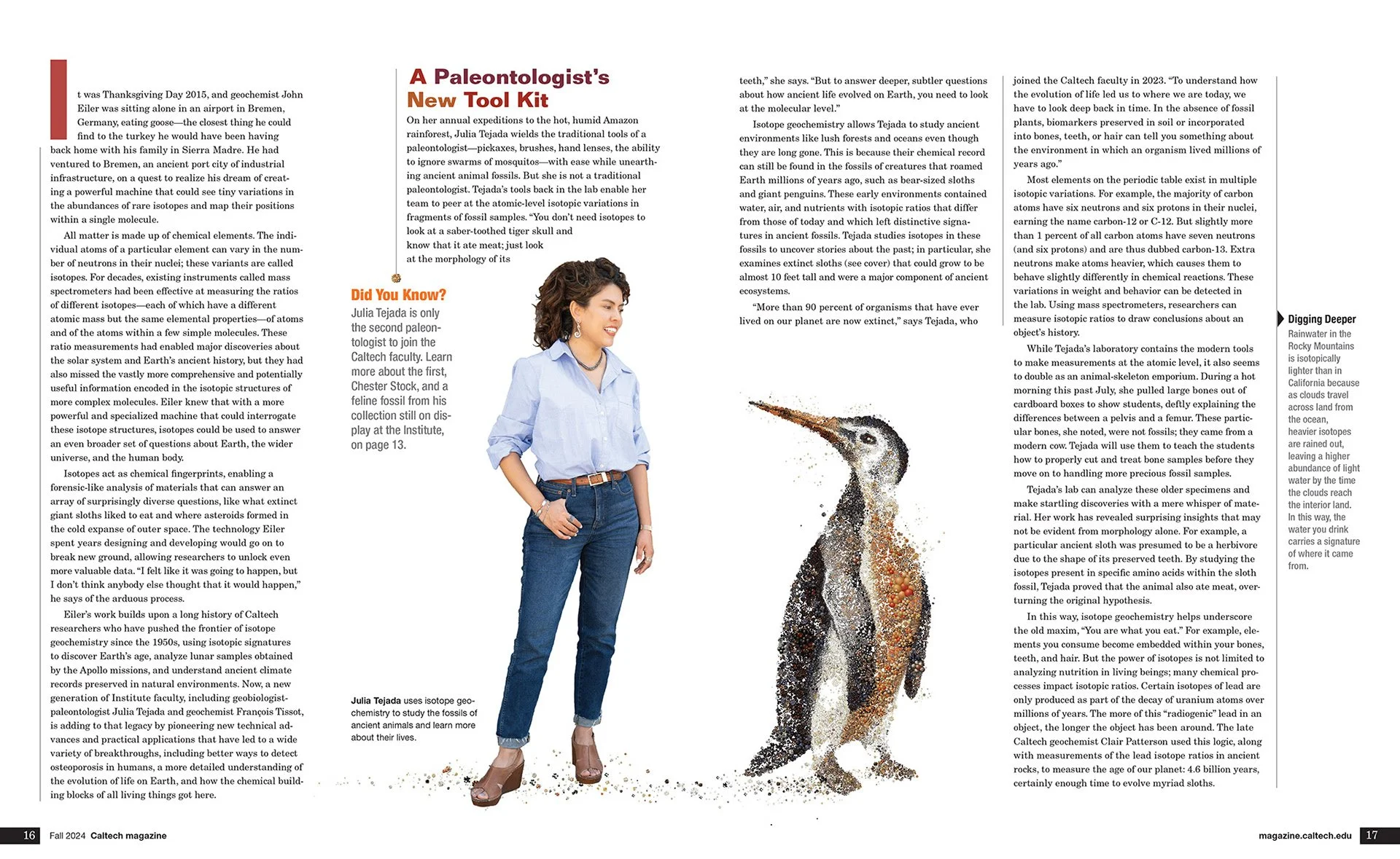 Caltech magazine illustration for the opening spread.