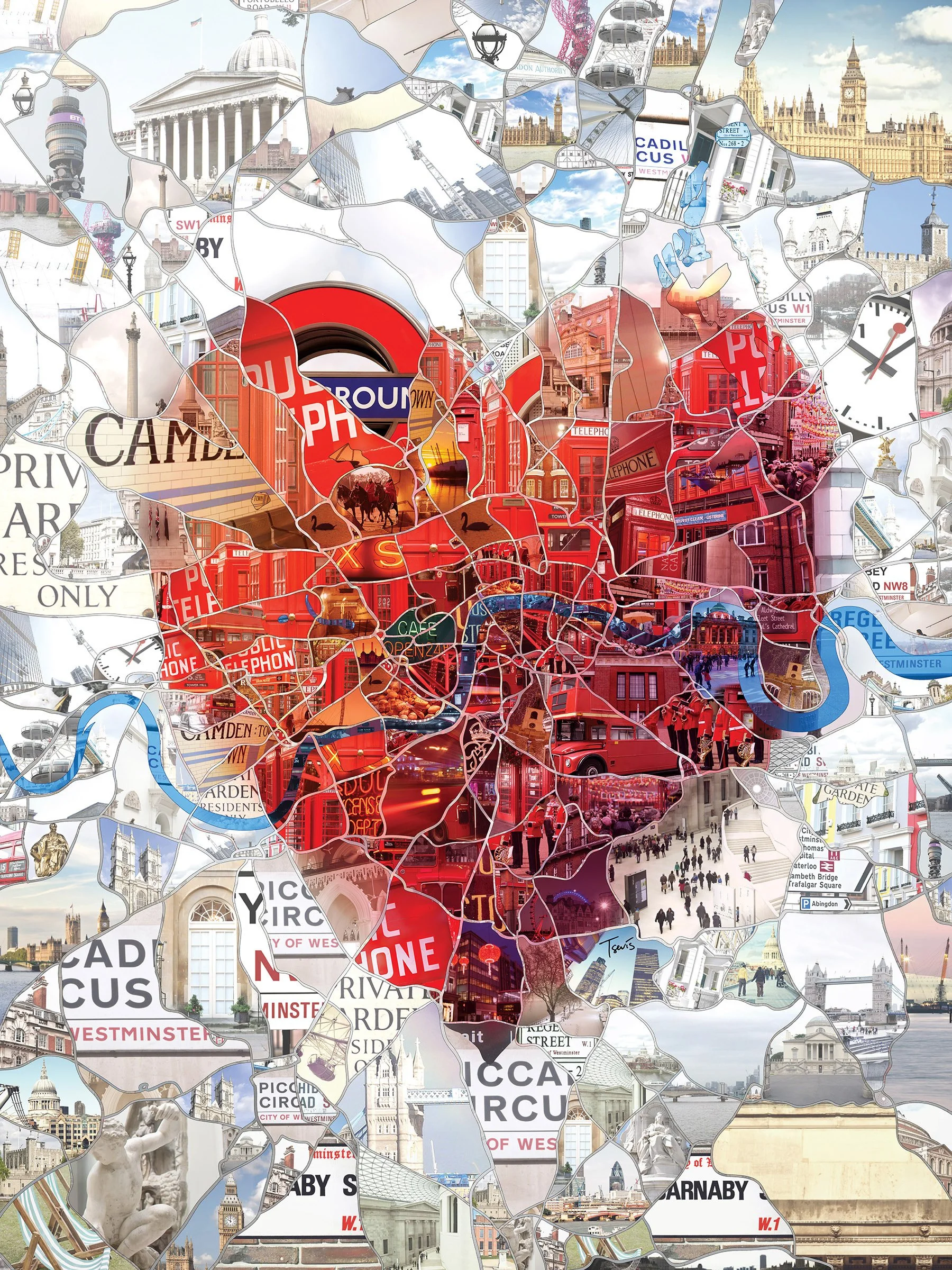 London heart map mosaic