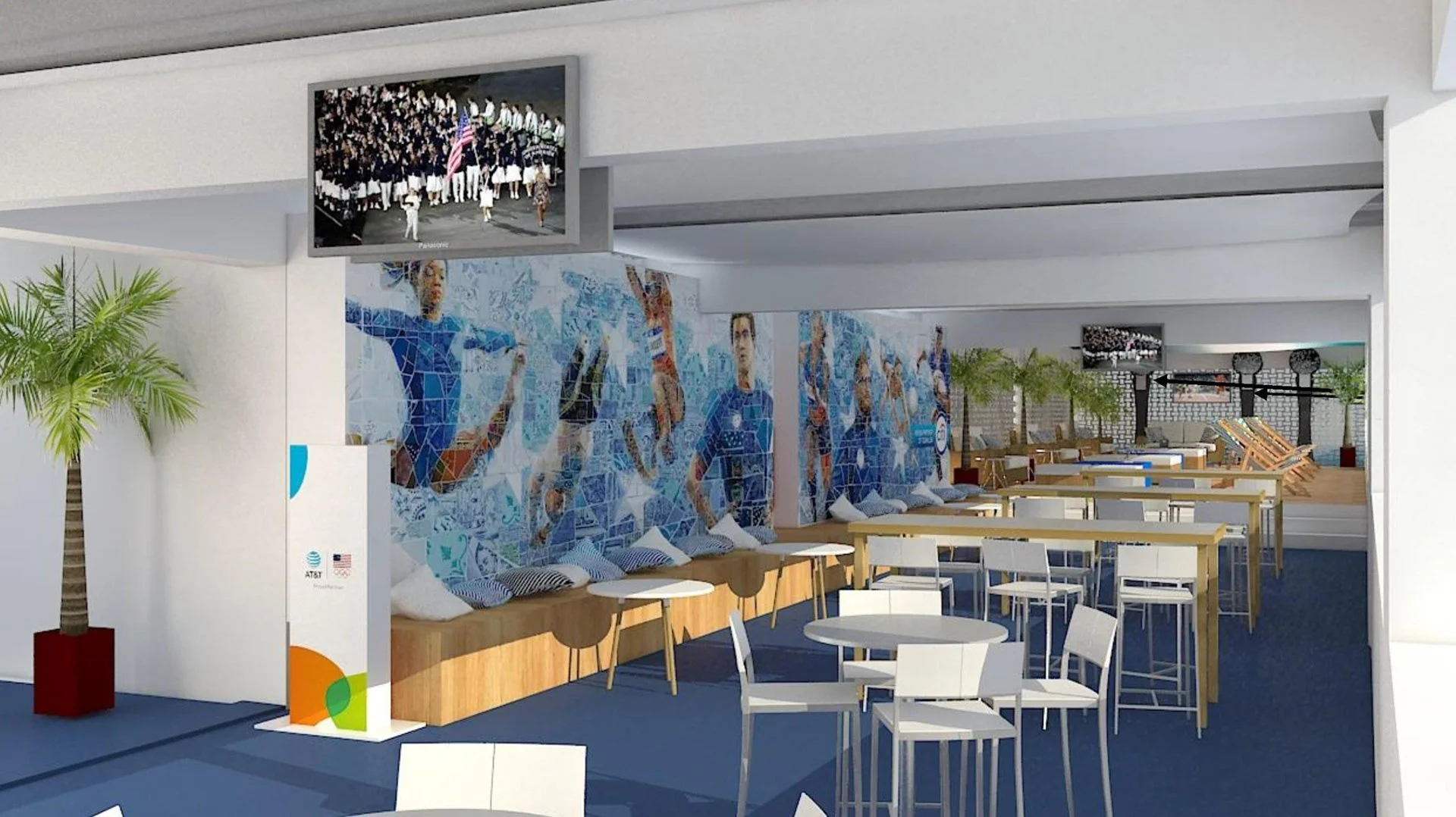 United States House in Rio Olympics mosaic murals blend tradition and modernity