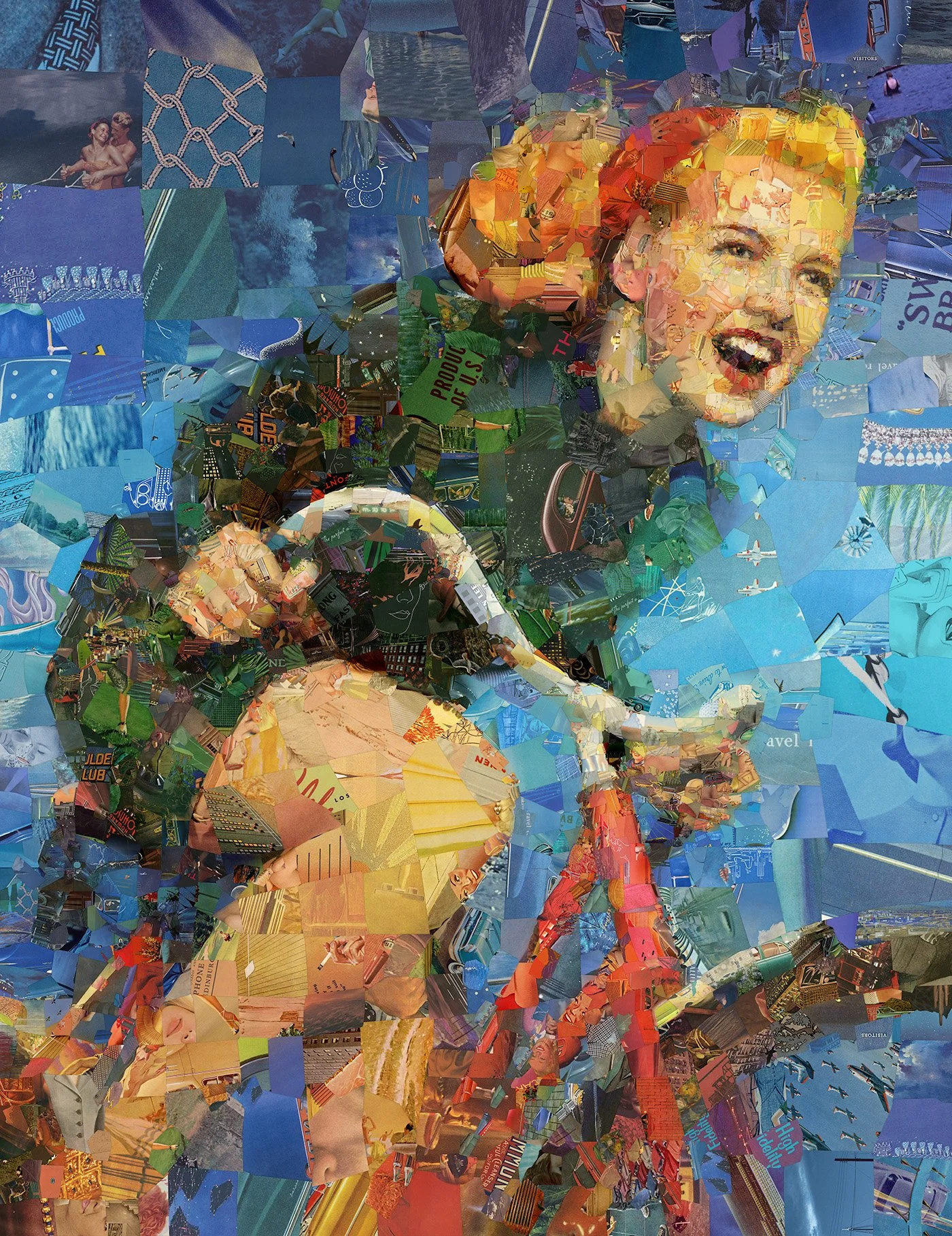 Holland summer. Nostalgic art collage