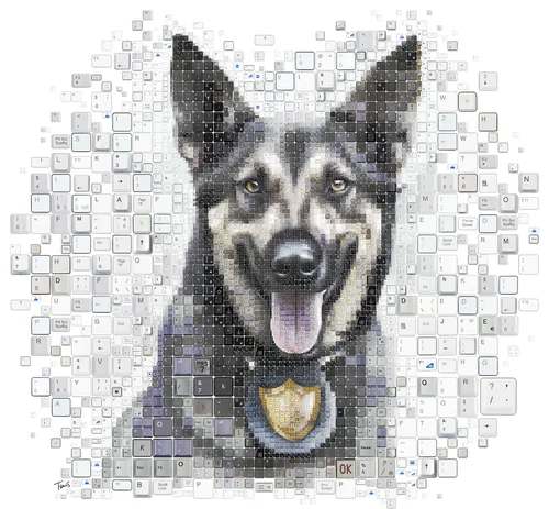 Keyboard Keys Watchdog Mosaic, WSJ