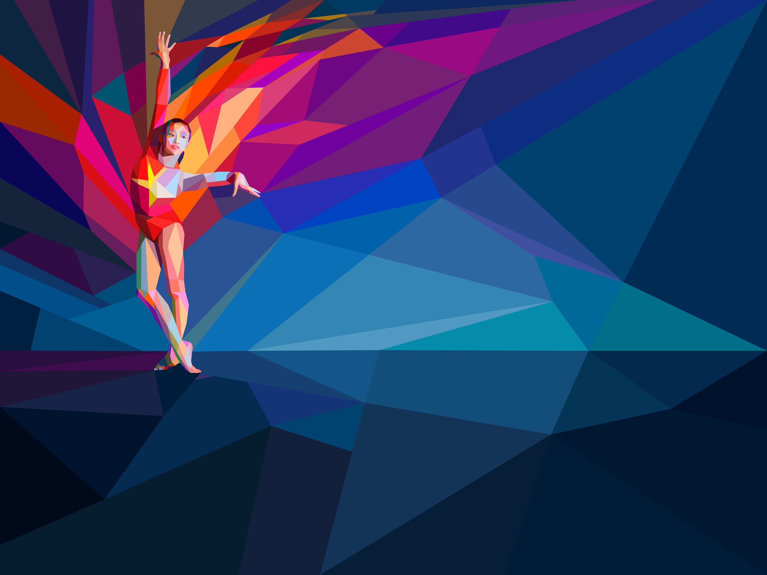 Gymnastics art for London Olympics, Yahoo advertising campaign