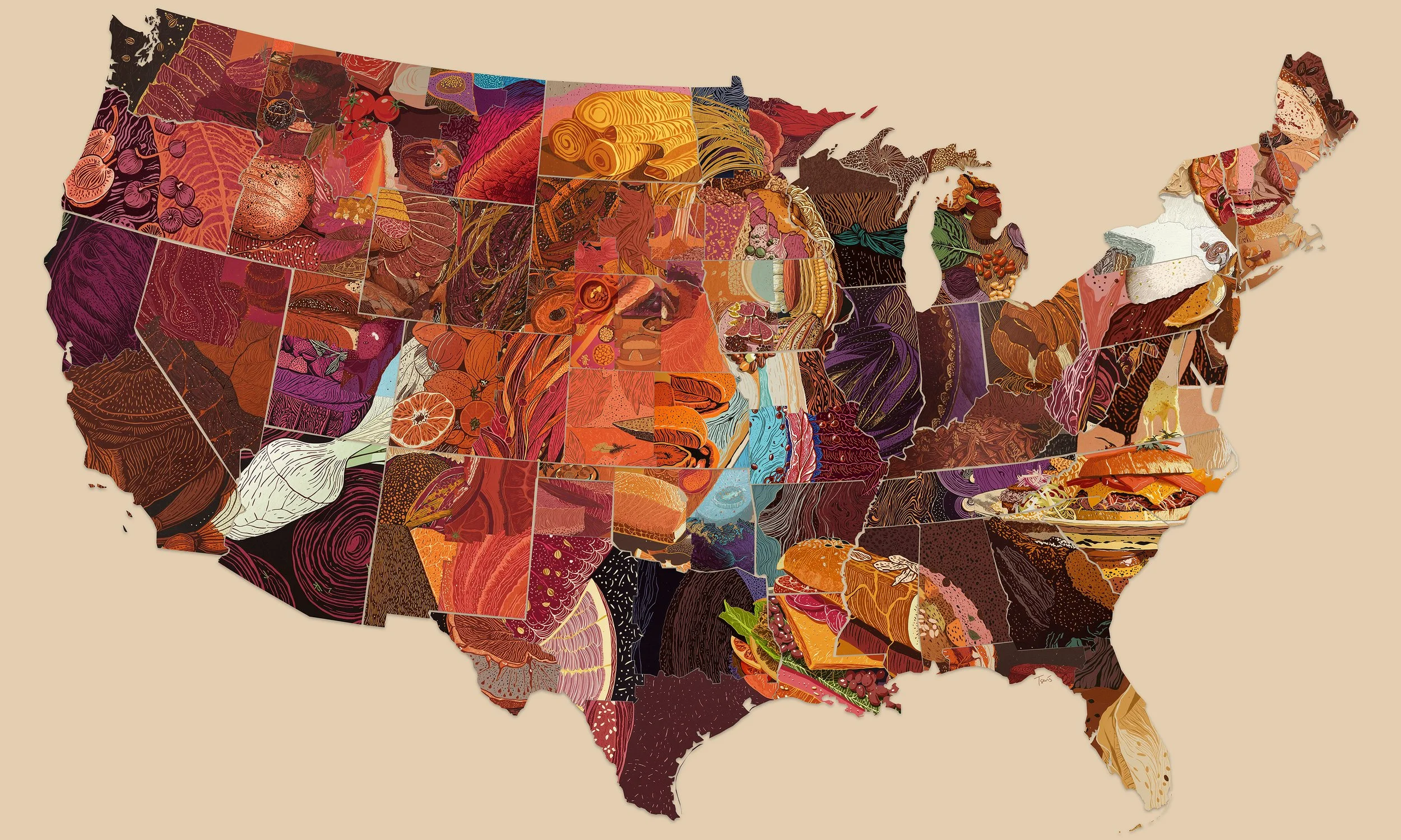 Artful Living: The American Food mosaics 