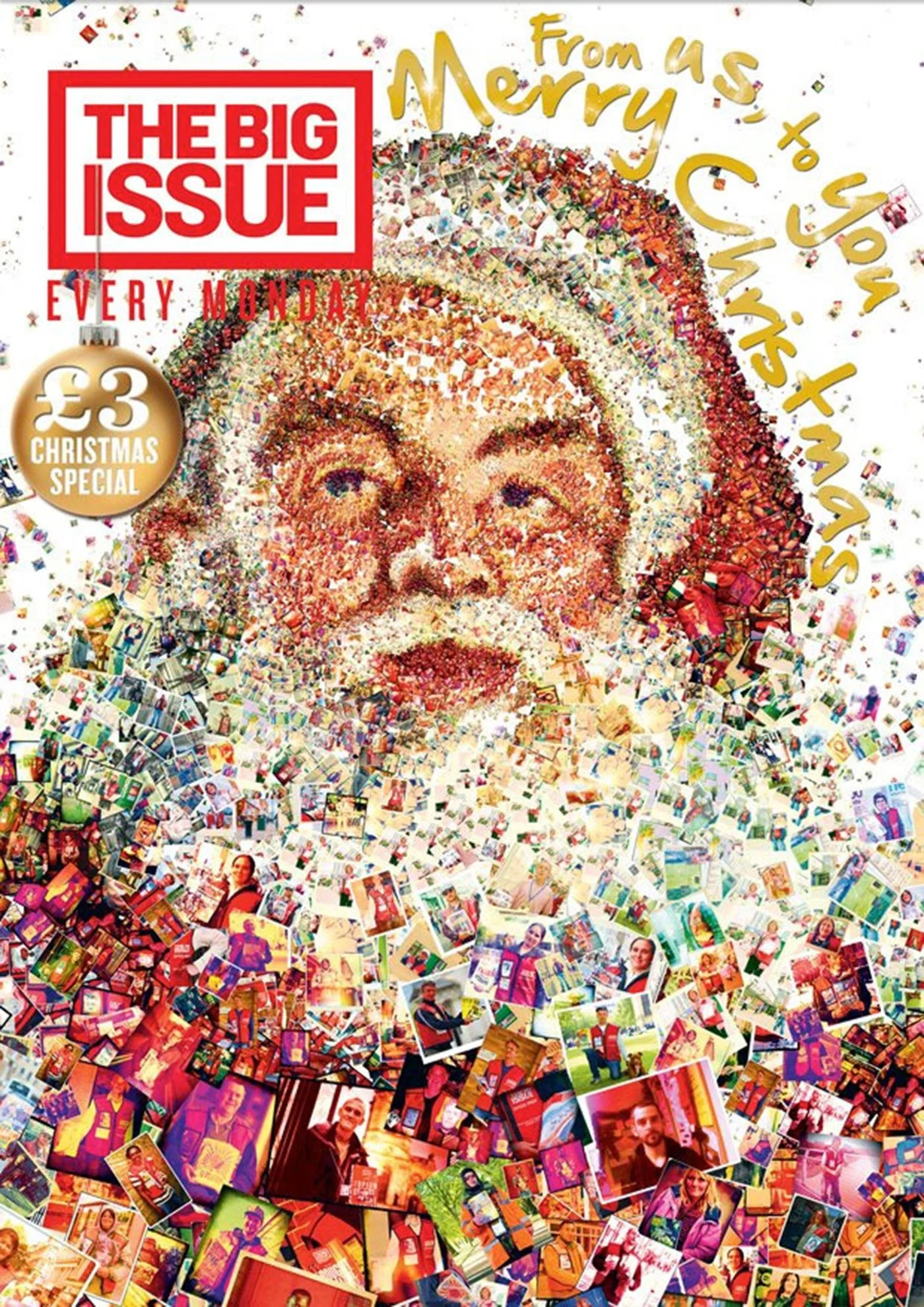 Mosaic on BIG ISSUE's cover.