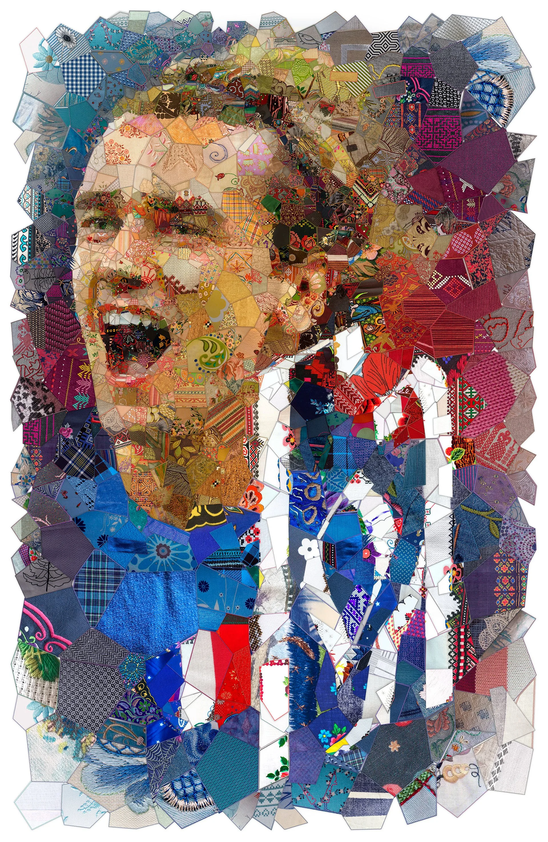 Antoine Griezmann France mosaic – patchwork quilt style. Cyrillic Гол (Goal). Russia 2018 World Cup series.