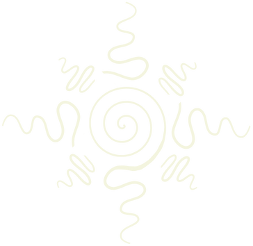 Black and white abstract spiral with wavy lines radiating outward from the center.