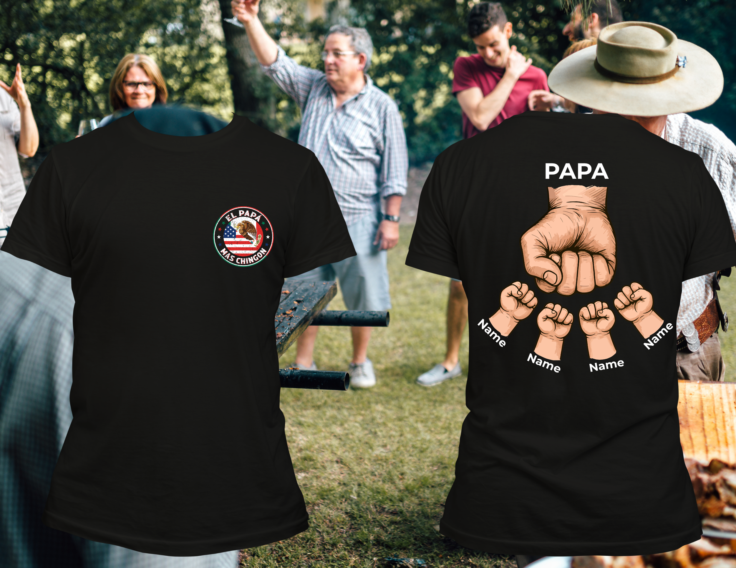Papa Family Proud - Personalized Tee