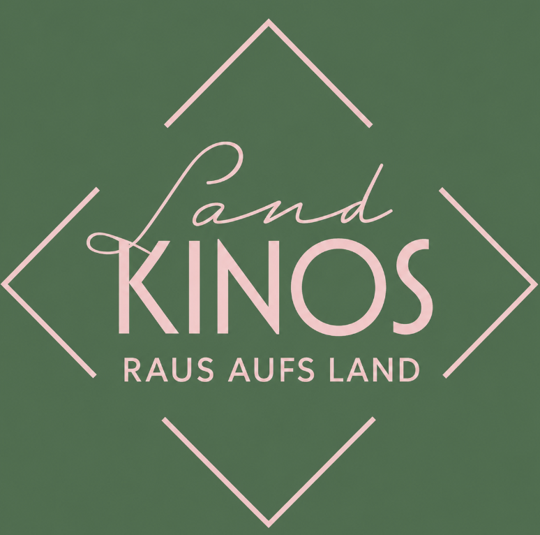 grüner Hintergrund mit LAndkinologo und dem Claim: Raus aufs land