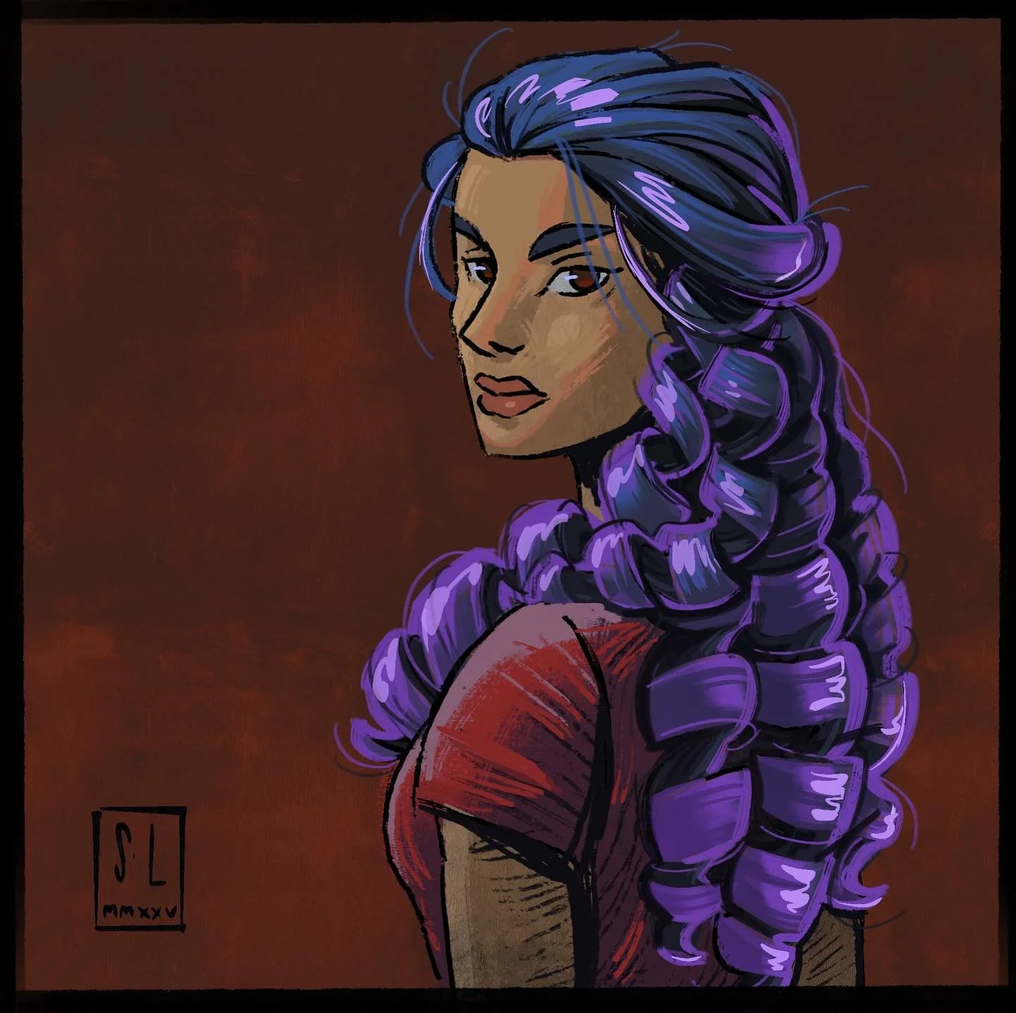 Combining my cartoony human style with my newfound knowledge of drawing hair 🧐 Really wanted to play with a more glassy look and more colours! #howtodrawhair