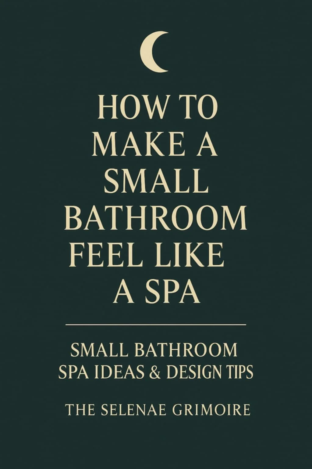 How to Make a Small Bathroom Feel Like a Spa