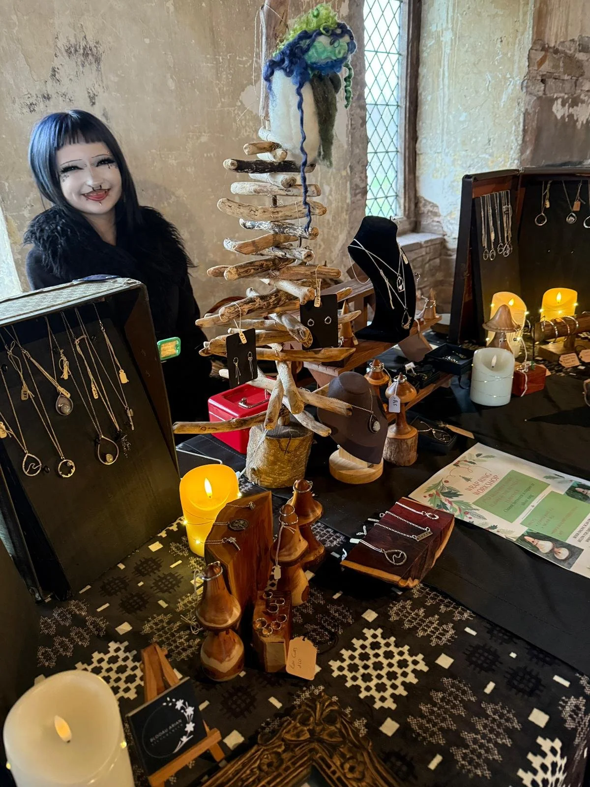 Artisan market poster at Abergavenny Market